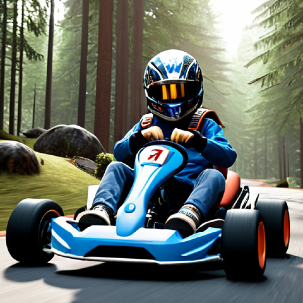 The Initial Drift Mastery**
    A KartRider kart perfectly executing a simple, controlled drift around a gentle curve on the "Lost Temple Forest" track. The kart is slightly angled, with subtle tire smoke emanating from the wheels, indicating a smooth glide. The lighting should be bright and inviting, showcasing the kart's precise movement and the natural environment of the track. Emphasize the feeling of focused control and the beginning of a key technique.

2.  **