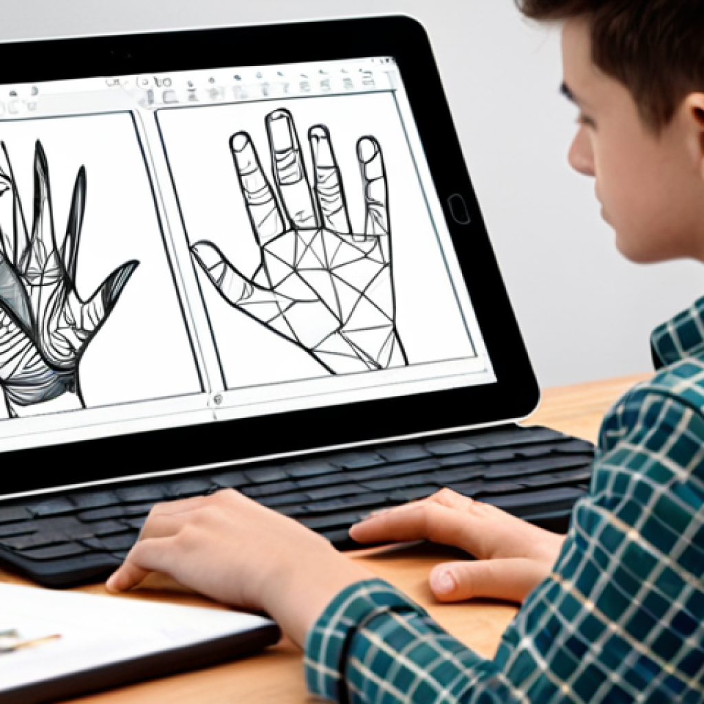 A professional artist, fully clothed in a modest, appropriate long-sleeved shirt, sketching on a digital tablet at a modern, well-organized desk. The studio background is bright and clean, with artistic inspiration boards visible on the wall, and a large monitor displaying abstract geometric patterns. The person is in a natural, focused pose, showcasing dedicated creativity. Safe for work, appropriate content, family-friendly, perfect anatomy, correct proportions, well-formed hands, proper finger count, natural body proportions, professional photography, high quality.