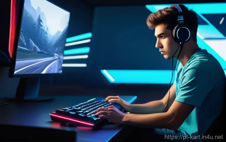 카트라이더 이벤트 코칭 클립 - **Prompt 1: Focused Analysis of a Coaching Clip**
"A young male gamer, appearing to be in his la...