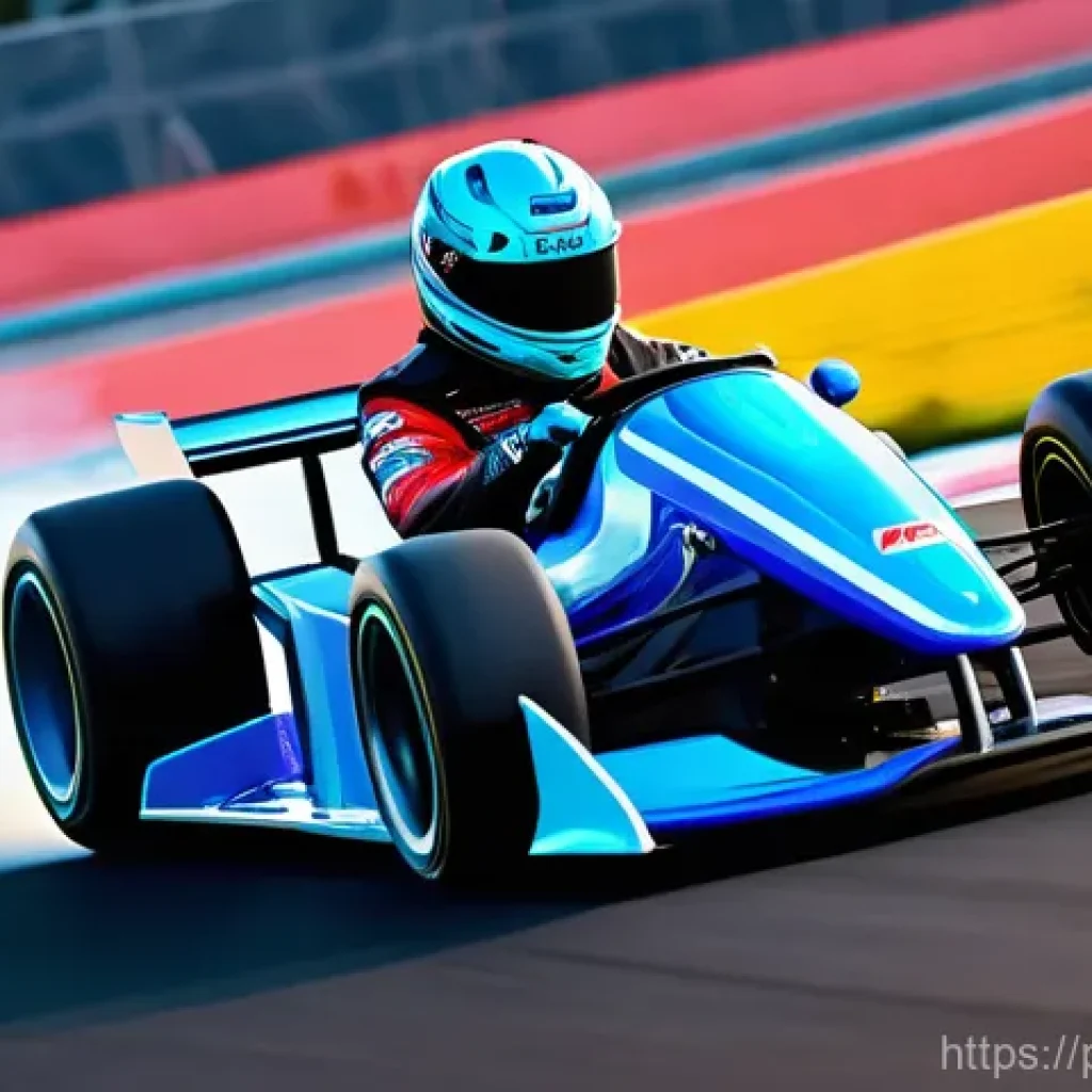 카트라이더 초보자를 위한 글로벌 대회 준비 - **Prompt 1: Intense Drift Apex**
    "A vibrant, cartoon-style racing kart, sleek and aerodynamic, e...