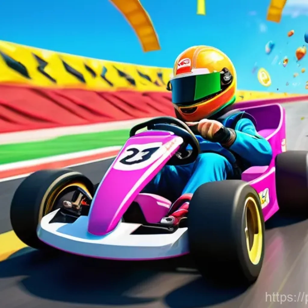 카트라이더 아이템전과 스피드전 비교법 - **Prompt 1: Chaotic Item Race Excitement**
"A vibrant, high-energy illustration of a diverse gro...