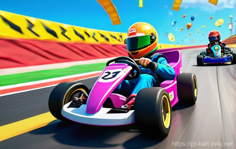 카트라이더 아이템전과 스피드전 비교법 - **Prompt 1: Chaotic Item Race Excitement**
"A vibrant, high-energy illustration of a diverse gro...