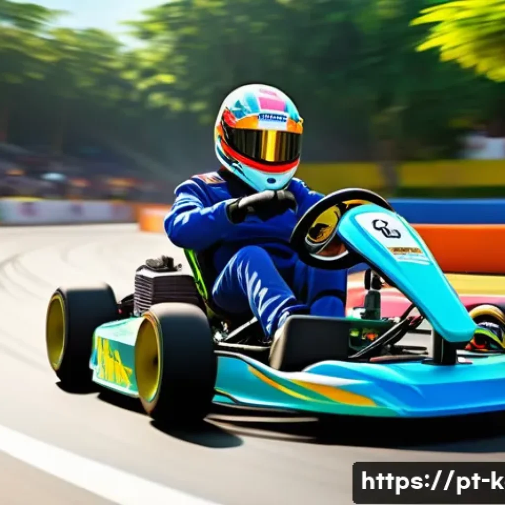 카트라이더 이벤트 성공 전략 - A dynamic kart racing scene on a vibrant, colorful track inspired by Brazilian street art and tropic...
