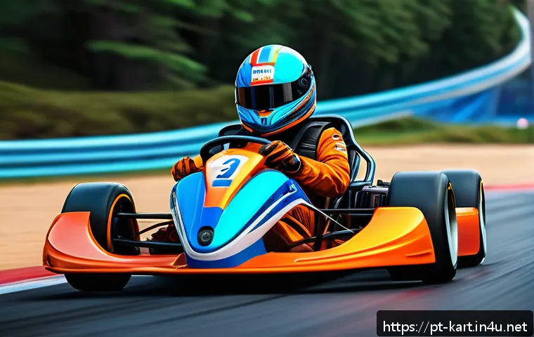 카트라이더 전설 캐릭터 설정 - A dynamic scene featuring a diverse group of KartRider pilots racing on a vibrant, twisting track se...