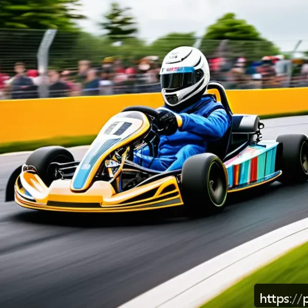 카트라이더 신규 유저의 게임 플레이 조언 - A dynamic racing scene featuring a sleek "Drift Master" kart navigating a sharp, technical corner on...