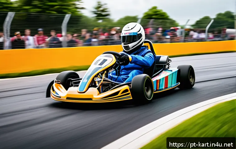 카트라이더 신규 유저의 게임 플레이 조언 - A dynamic racing scene featuring a sleek "Drift Master" kart navigating a sharp, technical corner on...