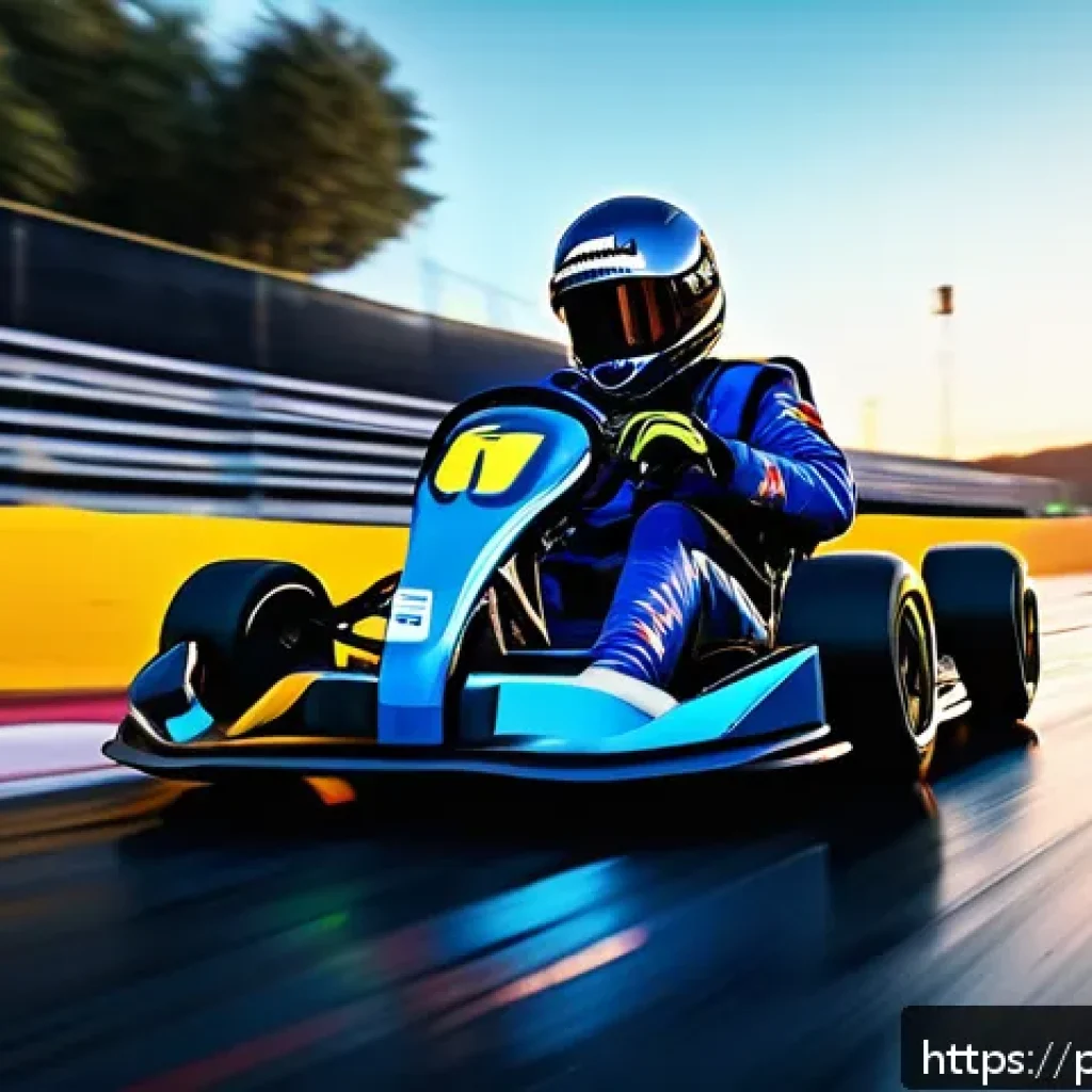 카트라이더 신규 출시 트레일러 - A highly detailed, realistic kart racing scene featuring sleek modern karts speeding on a dynamic ur...