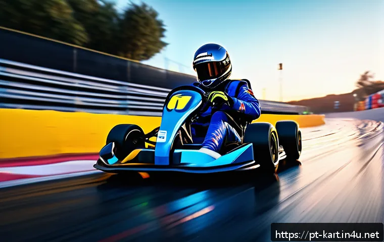 카트라이더 신규 출시 트레일러 - A highly detailed, realistic kart racing scene featuring sleek modern karts speeding on a dynamic ur...