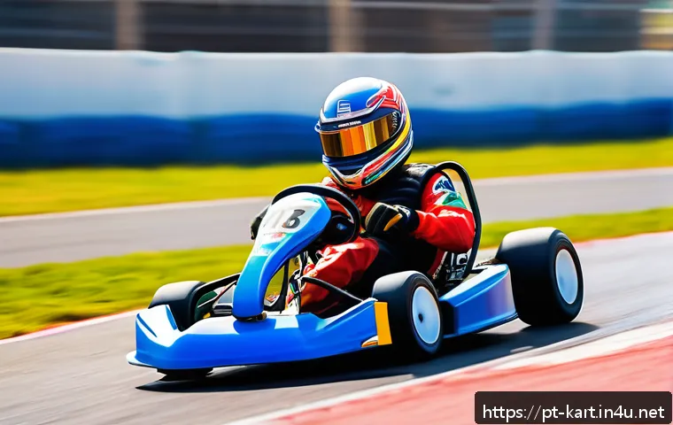 카트라이더 초보 유저와 게임 공략 기법 - A dynamic KartRider race scene featuring a sleek racing kart drifting sharply around a tight curve o...