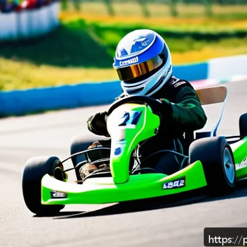 Home 32 카트라이더 트랙 초보자 가이드 - A dynamic kart racing scene on a vibrant, curvy race track set in a sunny Brazilian countryside, fea...