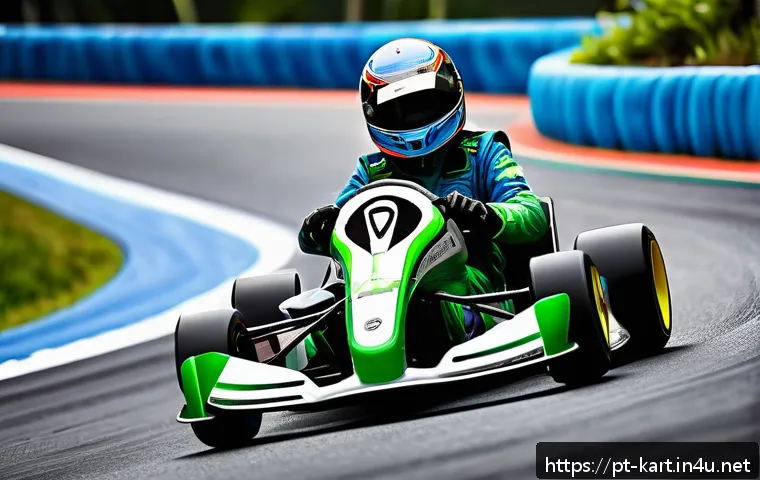 카트라이더 신규 업데이트와 팬아트 대회의 융합 - A vibrant, dynamic kart racing scene on a newly designed track featuring sharp, winding curves, colo...